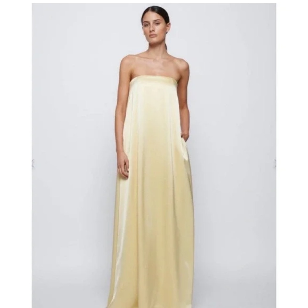 ANTONIO MELANI Butter Yellow strapless Dress